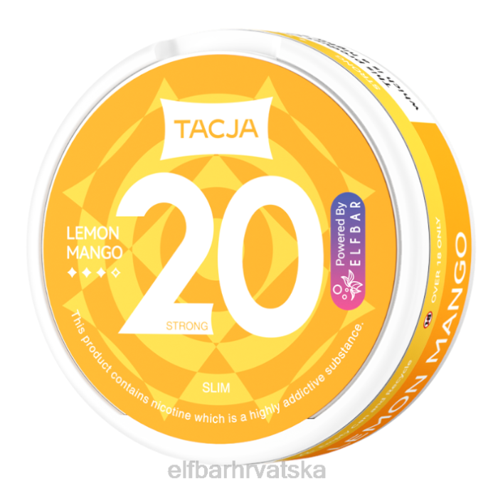 Elf Bar 5000 Hrvatska - ELFBAR tacja nikotinska vrećica - limun mango - 1pk-20mg/g 8D4H224