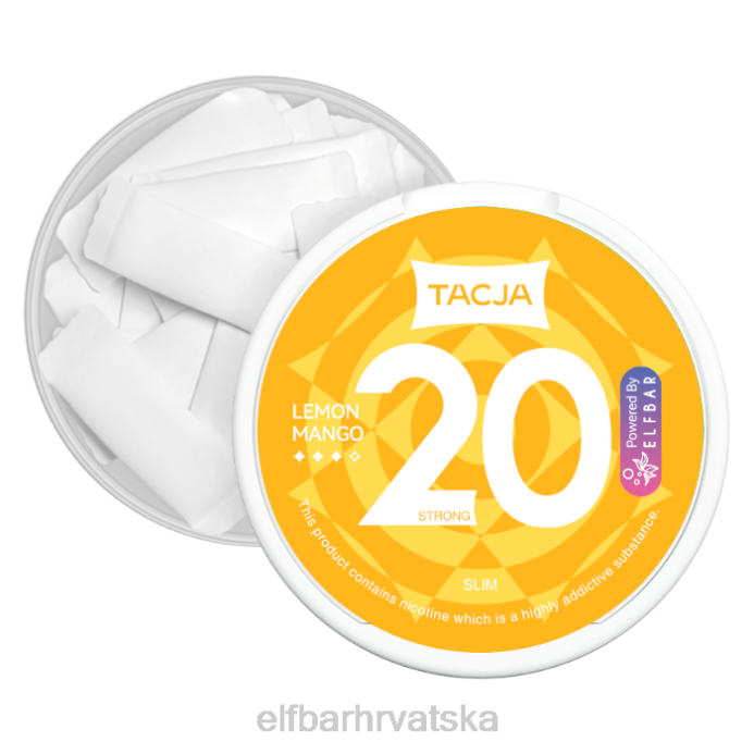 Elf Bar 5000 Hrvatska - ELFBAR tacja nikotinska vrećica - limun mango - 1pk-20mg/g 8D4H224