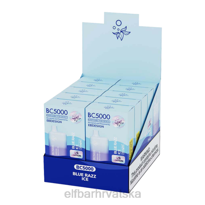 Elf Bar 5000 - ELFBAR blue razz ice eb bc5000 potrošač - pojedinačno - 40mg 8D4H243