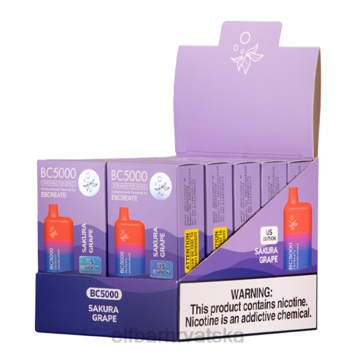 Elf Bar Hrvatska - ELFBAR sakura grape bc5000 potrošač - pojedinačni 8D4H242