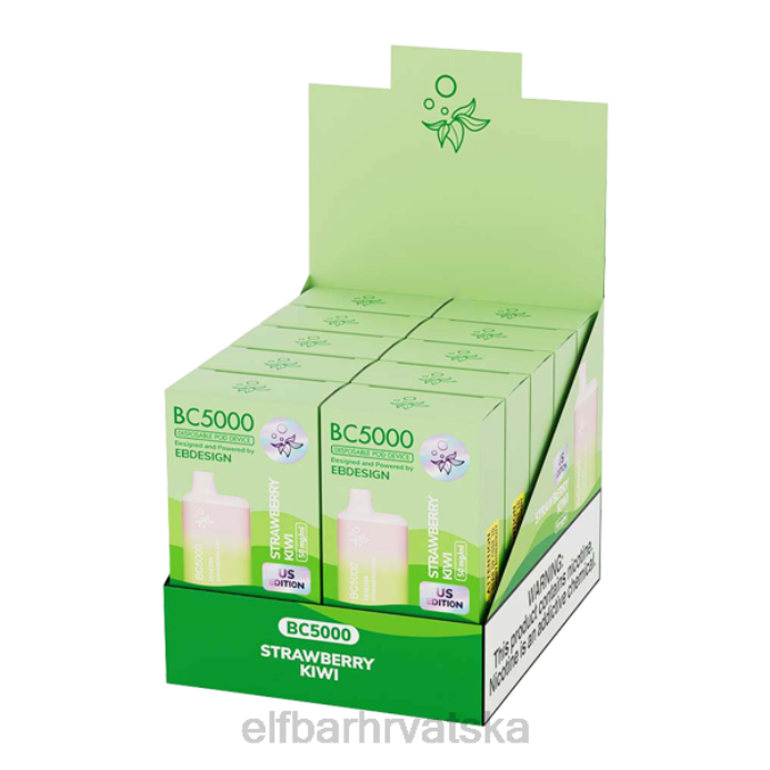 Elf Bar Okusi - ELFBAR jagoda kivi bc5000 potrošač - pojedinačno - 50mg 8D4H241