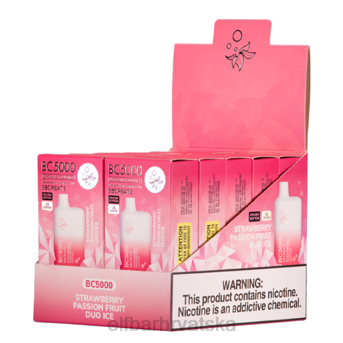 Elf Bar Okusi - ELFBAR jagoda passion fruit duo ice bc5000 potrošač - 50mg - pojedinačno 8D4H261