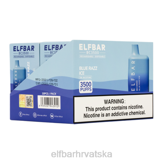 Elf Bar Pods - ELFBAR blue razz ice 3500 potrošač - pojedinačno - 50 mg 8D4H288