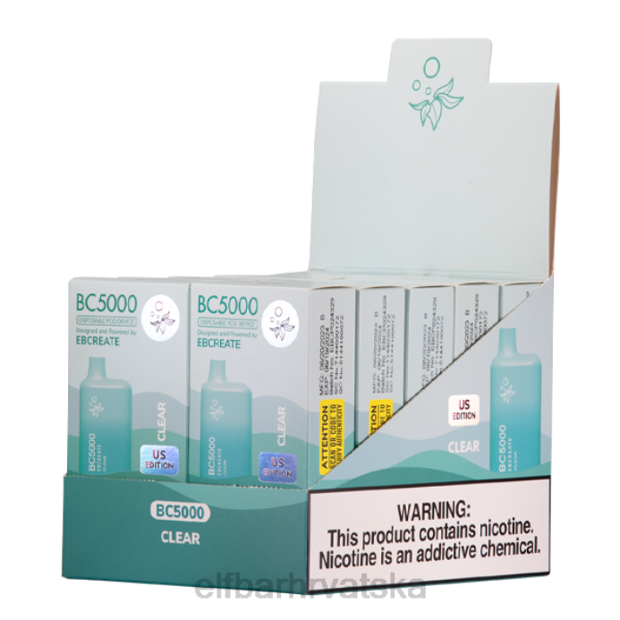 Elf Bar T600 - ELFBAR prozirni bc5000 potrošač - 40 mg - pojedinačno 8D4H235