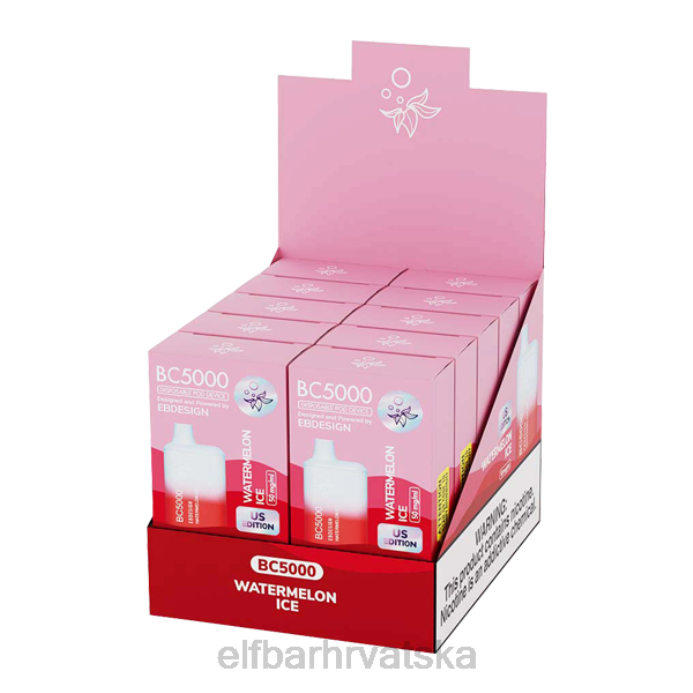 Elf Bar Tisak - ELFBAR lubenica led bc5000 potrošač - pojedinačno - 40mg 8D4H240