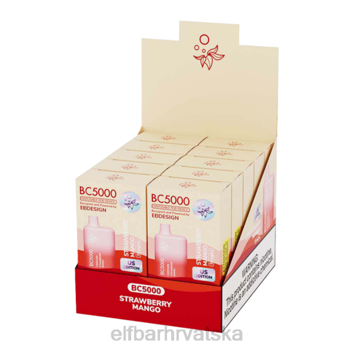 Elf Bar Vape - ELFBAR jagoda mango bc5000 potrošač - pojedinačno - 50mg 8D4H266