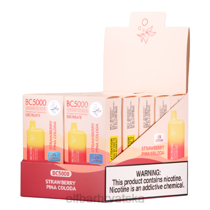 Elf Bar Vape - ELFBAR jagoda pina colada bc5000 potrošač - jednostruka 8D4H276