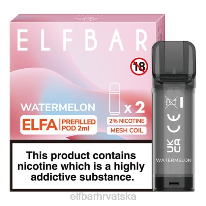 Elf Bar 1500 - ELFBAR elfa napunjena kapsula - 2 ml - 20 mg (2 pakiranja) 8D4H127 brusnica grožđa