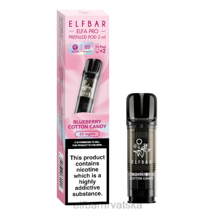 Elf Bar 1500 - ELFBAR elfa pro napunjene mahune - 20 mg - 2 kom 8D4H97 borovnica cloudd