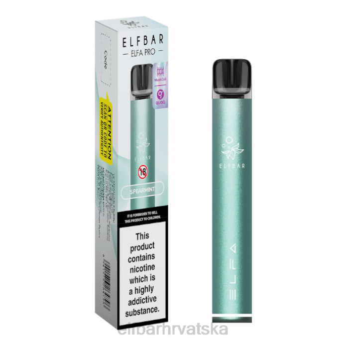 Elf Bar 1500 - ELFBAR elfa pro pod kit - punjiva 8D4H77 twilight cijan + spearmint unaprijed napunjena mahuna