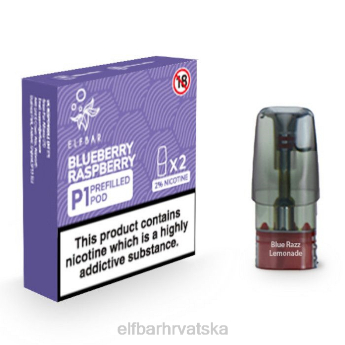 Elf Bar 1500 - ELFBAR mate 500 p1 napunjene kapsule - 20 mg (2 pakiranja) 8D4H157 borovnica malina
