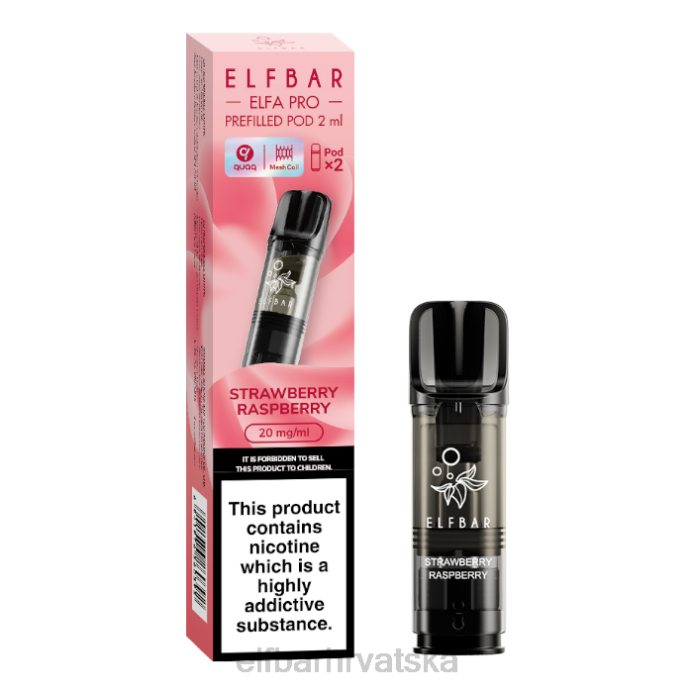 Elf Bar 5000 - ELFBAR elfa pro napunjene mahune - 20 mg - 2 kom 8D4H83 jagoda malina