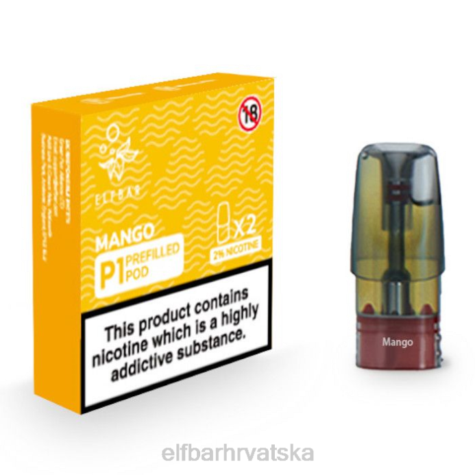 Elf Bar 5000 - ELFBAR mate 500 p1 napunjene kapsule - 20 mg (2 pakiranja) 8D4H153 mango