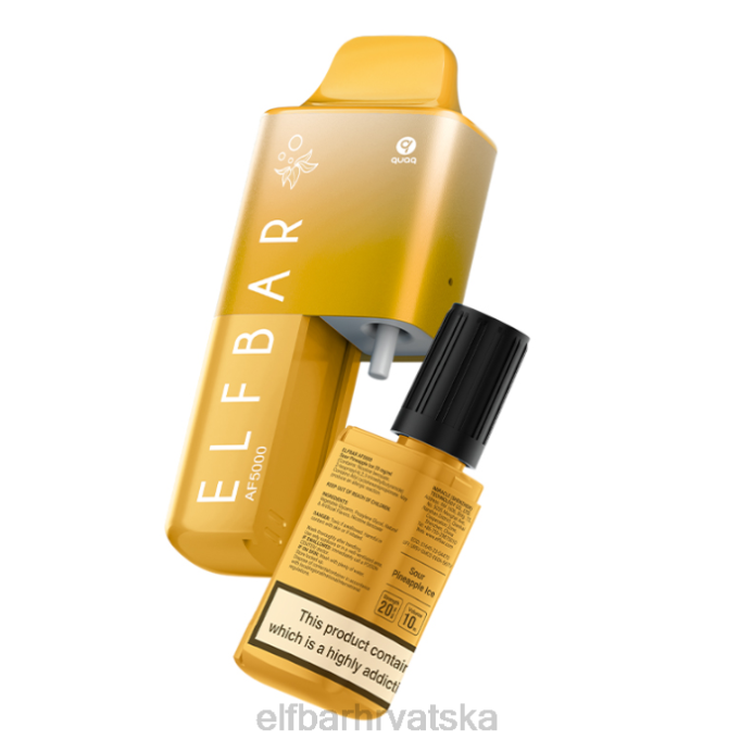 Elf Bar 5000 Hrvatska - ELFBAR af5000 unaprijed napunjeni komplet - 20 mg 8D4H64 kiseli led od ananasa