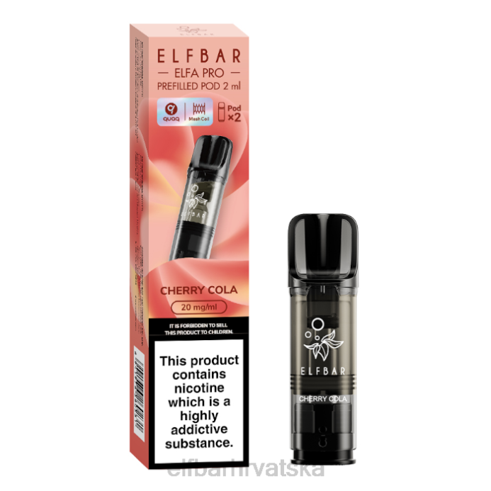 Elf Bar 5000 Hrvatska - ELFBAR elfa pro napunjene mahune - 20 mg - 2 kom 8D4H84 cherry cola