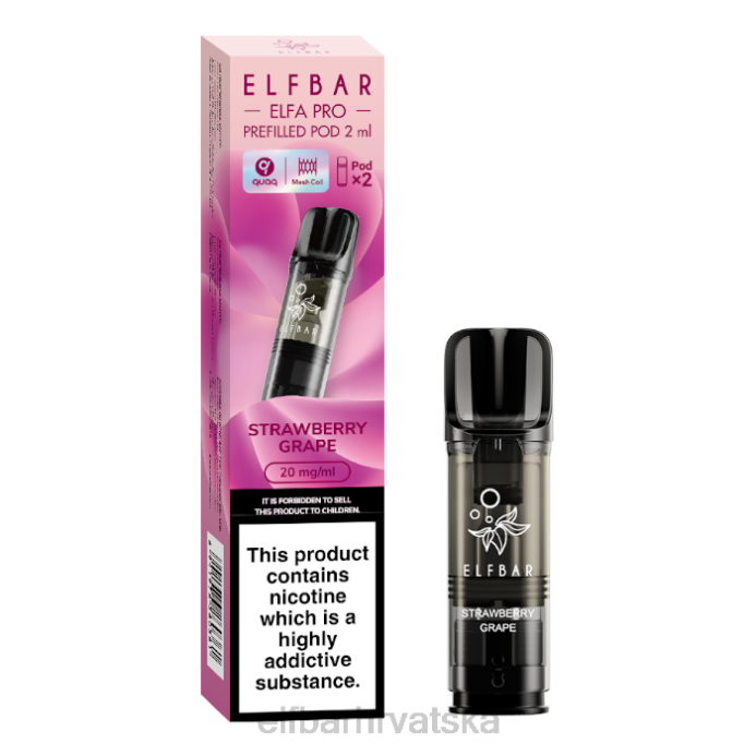 Elf Bar 5000 Hrvatska - ELFBAR elfa pro napunjene mahune - 20 mg - 2 kom 8D4H94 jagoda grožđe