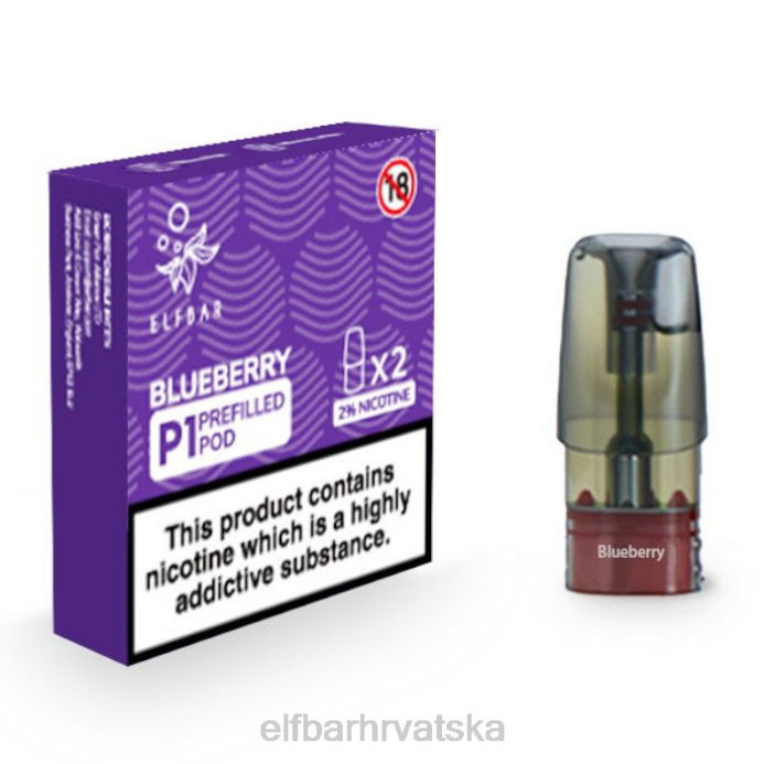 Elf Bar 5000 Hrvatska - ELFBAR mate 500 p1 napunjene kapsule - 20 mg (2 pakiranja) 8D4H144 borovnica