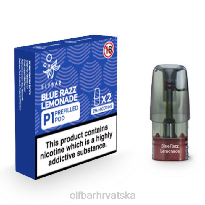 Elf Bar 5000 Hrvatska - ELFBAR mate 500 p1 napunjene kapsule - 20 mg (2 pakiranja) 8D4H154 plava razz limunada