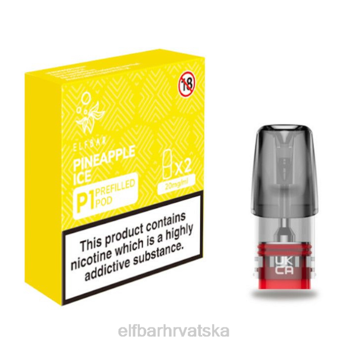 Elf Bar Okusi - ELFBAR mate 500 p1 napunjene mahune - 20 mg (2 pakiranja) ananas led 8D4H151