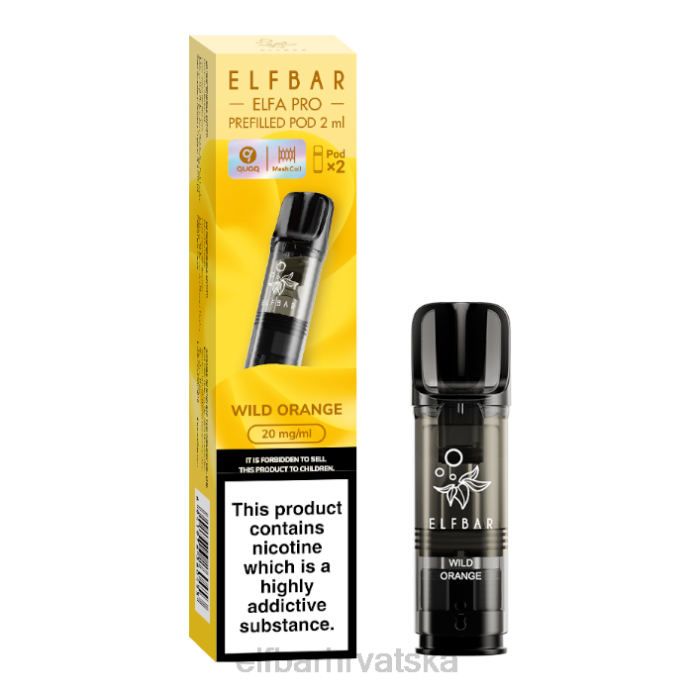 Elf Bar T600 - ELFBAR elfa pro napunjene mahune - 20 mg - 2 kom 8D4H95 divlja naranča