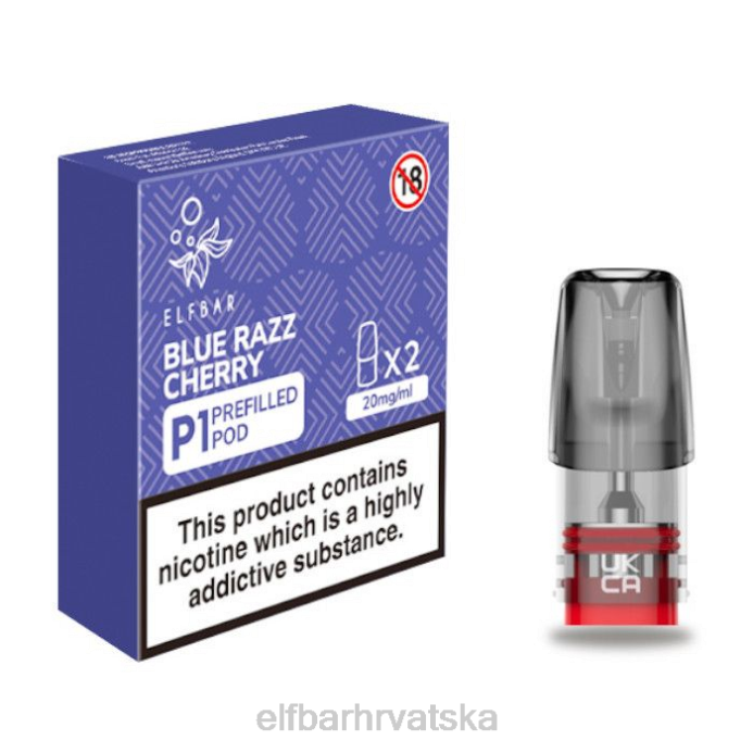 Elf Bar T600 - ELFBAR mate 500 p1 napunjene mahune - 20 mg (2 pakiranja) plava razz trešnja 8D4H165