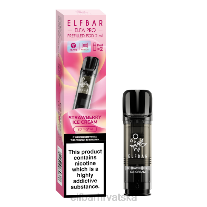 Elf Bar Tisak - ELFBAR elfa pro napunjene mahune - 20 mg - 2 kom 8D4H100 snježni duhan