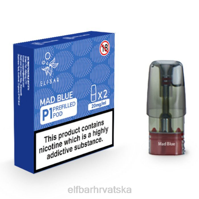 Elf Bar Tisak - ELFBAR mate 500 p1 napunjene kapsule - 20 mg (2 pakiranja) mad blue 8D4H160