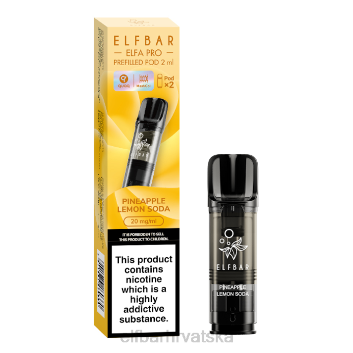 Elf Bar Vape - ELFBAR elfa pro napunjene mahune - 20 mg - 2 kom 8D4H96 ananas limun qi