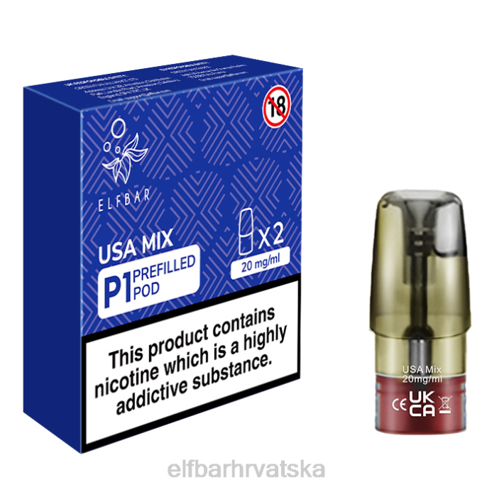 Elf Bar Vape - ELFBAR mate 500 p1 napunjene kapsule - 20 mg (2 pakiranja) usa mješavina 8D4H166