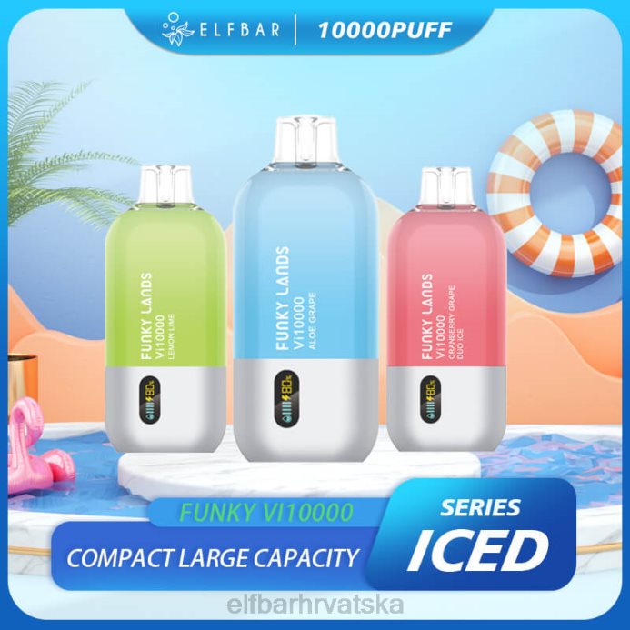 Elf Bar 1500 - ELFBAR funky lands najbolji okus jednokratne vape serije vi10000 iced 8D4H457 klasična ledena kava