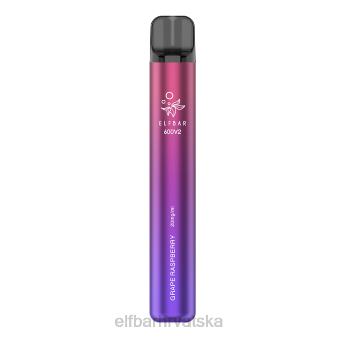 Elf Bar 5000 Hrvatska - ELFBAR 600v2 jednokratni vape - 20mg 8D4H24 grožđana malina
