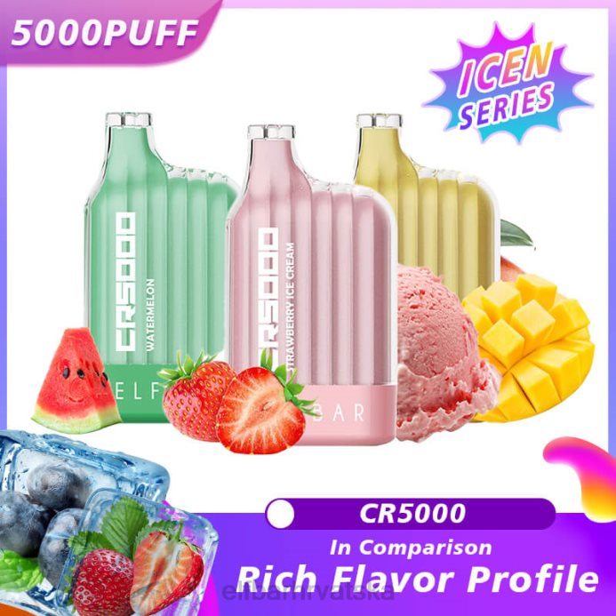 Elf Bar Hrvatska - ELFBAR Najbolji okus jednokratne vape serije cr5000 ice 8D4H322 led od breskve