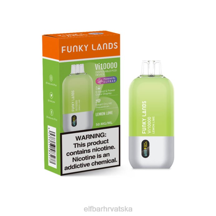 Elf Bar Hrvatska - ELFBAR funky lands jednokratni vape vi10000 dimova 8D4H462 lubenica malina duo led