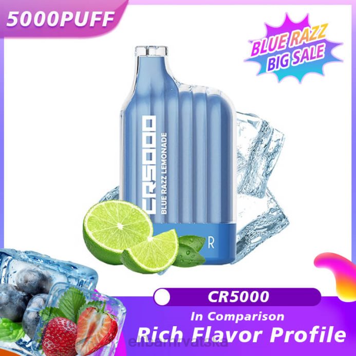 Elf Bar Okusi - ELFBAR najbolji okus jednokratni vape cr5000 plavi razz 8D4H321 plava razz limunada