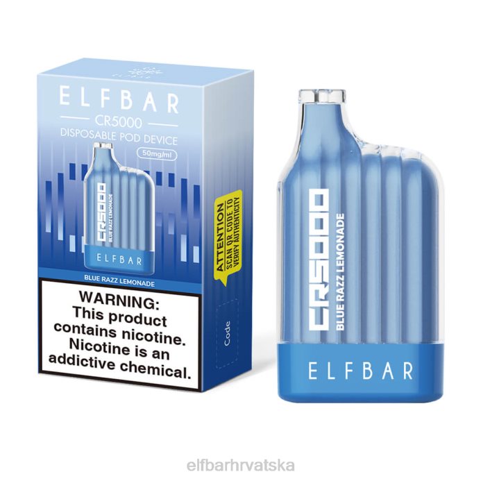 Elf Bar Okusi - ELFBAR najbolji okus jednokratni vape cr5000 plavi razz 8D4H321 plava razz limunada