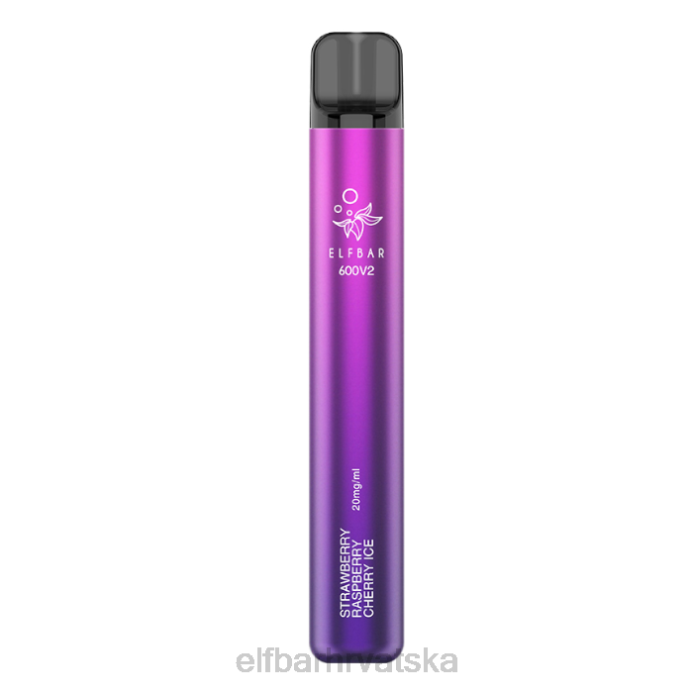 Elf Bar Pods - ELFBAR 600v2 jednokratni vape - 20mg 8D4H18 jagoda malina višnja led