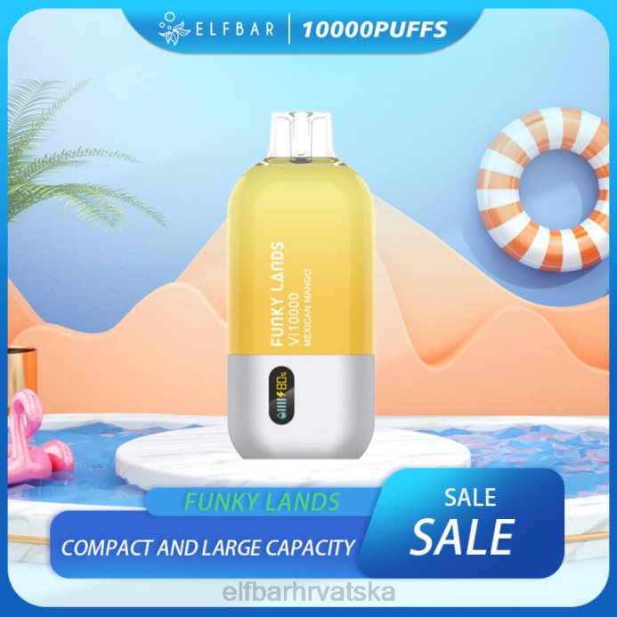 Elf Bar Punjenje - ELFBAR funky lands najbolji okus jednokratni vape vi10000 najbolja prodaja 8D4H459 meksički mango