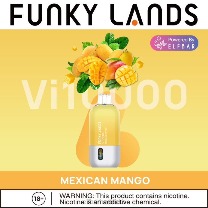 Elf Bar Punjenje - ELFBAR funky lands najbolji okus jednokratni vape vi10000 najbolja prodaja 8D4H459 meksički mango