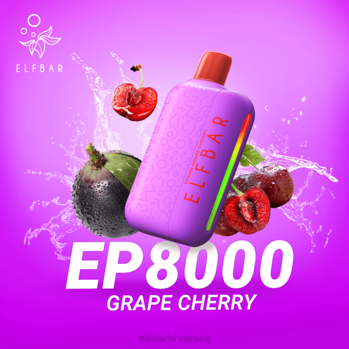 Elf Bar Punjenje - ELFBAR jednokratni vape novi ep8000 puffs 8D4H359 grožđana trešnja