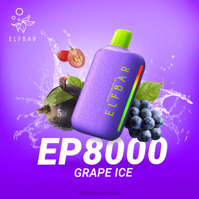 Elf Bar Punjenje - ELFBAR jednokratni vape novi ep8000 puffs 8D4H359 grožđana trešnja