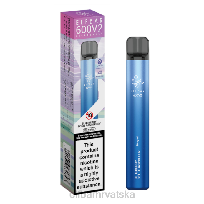 Elf Bar Tisak - ELFBAR 600v2 jednokratni vape - 20mg 8D4H10 borovnica kisela malina