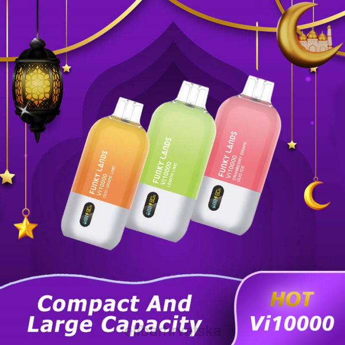 Elf Bar Tisak - ELFBAR funky lands jednokratni vape vi10000 dimova 8D4H460 led od borovnice