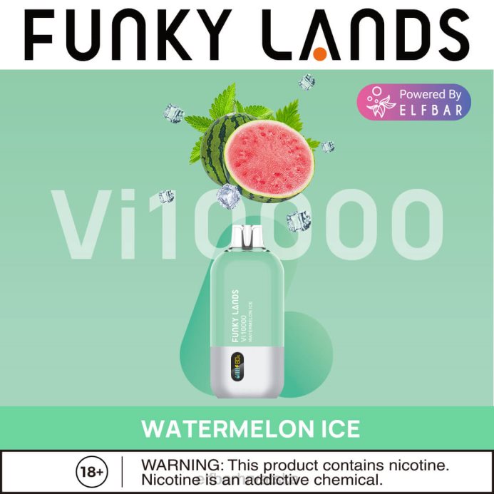 Elf Bar Tisak - ELFBAR funky lands jednokratni vape vi10000 dimova 8D4H470 led od lubenice