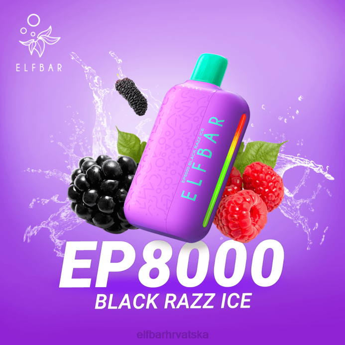 Elf Bar Tisak - ELFBAR jednokratni vape novi ep8000 puffs 8D4H370 dupli mango
