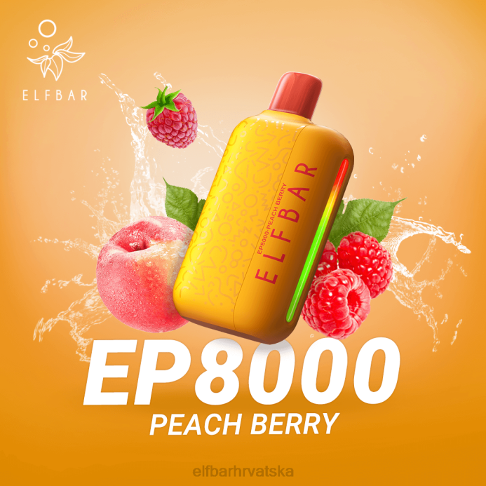 Elf Bar Vape - ELFBAR jednokratni vape novi ep8000 puffs 8D4H366 bobica breskve